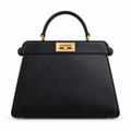Fendi Baguette FF Logo Leather Shoulder Bag 20cm