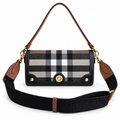 Burberry Check Flap Bag with Dual Straps