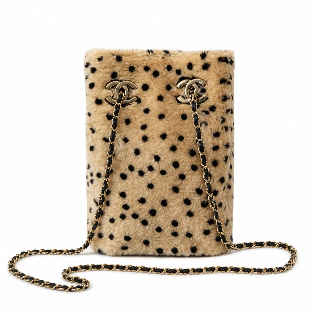 Chanel Spotted Fuzzy Bucket Bag
