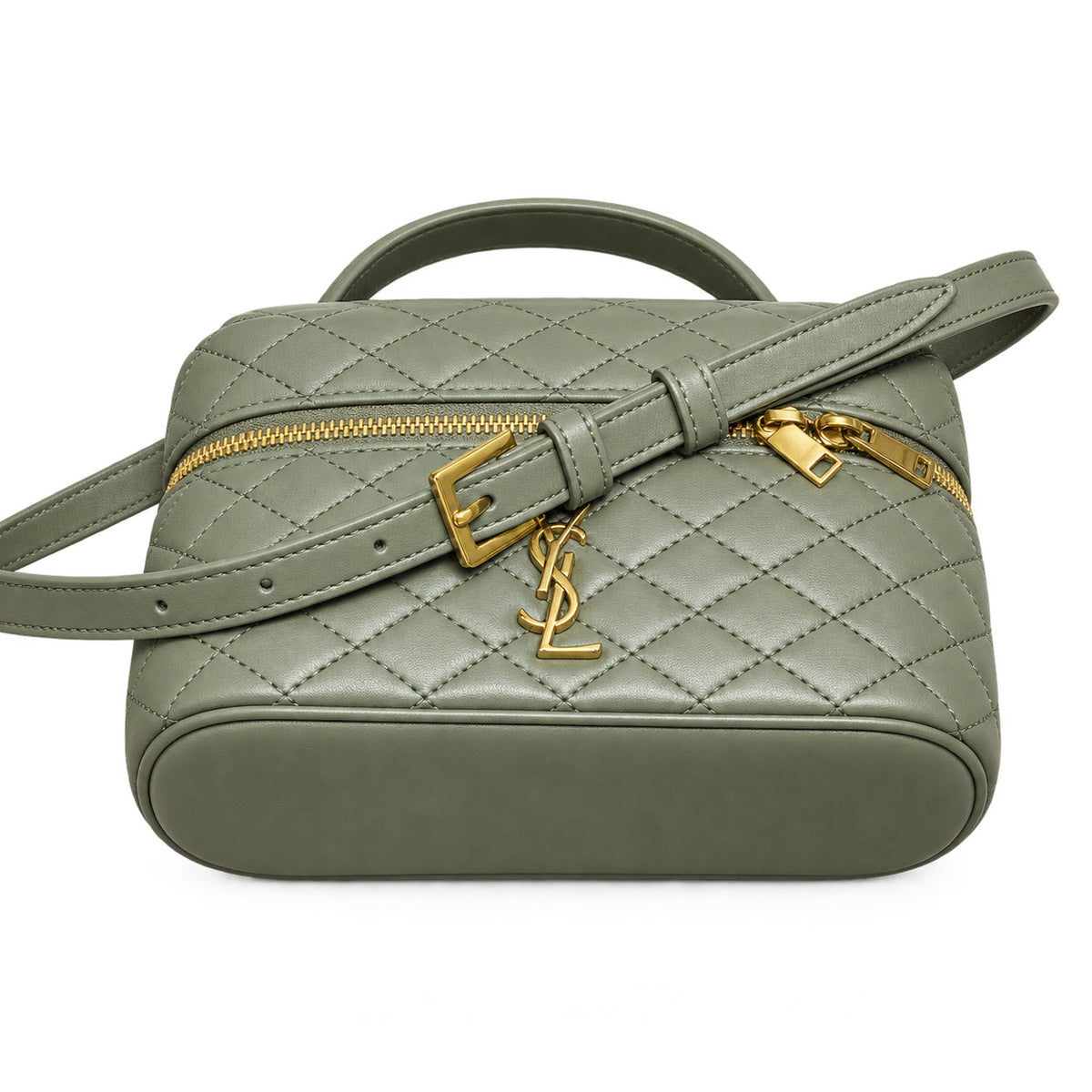 YSL Gaby Vanity Bag – Olive Quilted Leather