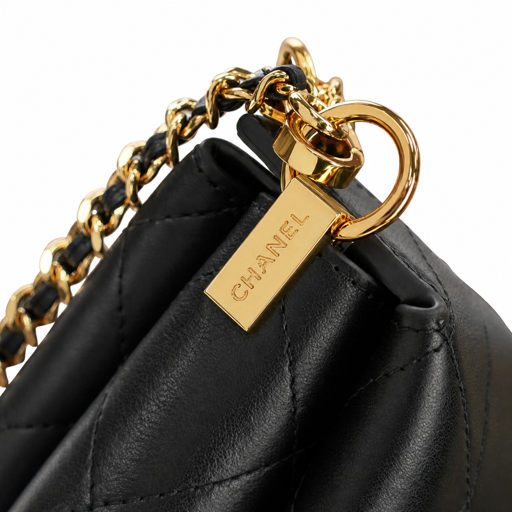 Chanel Quilted Metal-Accent Shoulder Bag