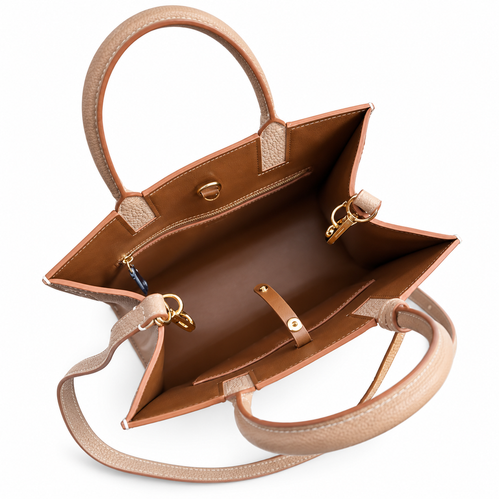 Burberry Two-Tone Top Handle Bag