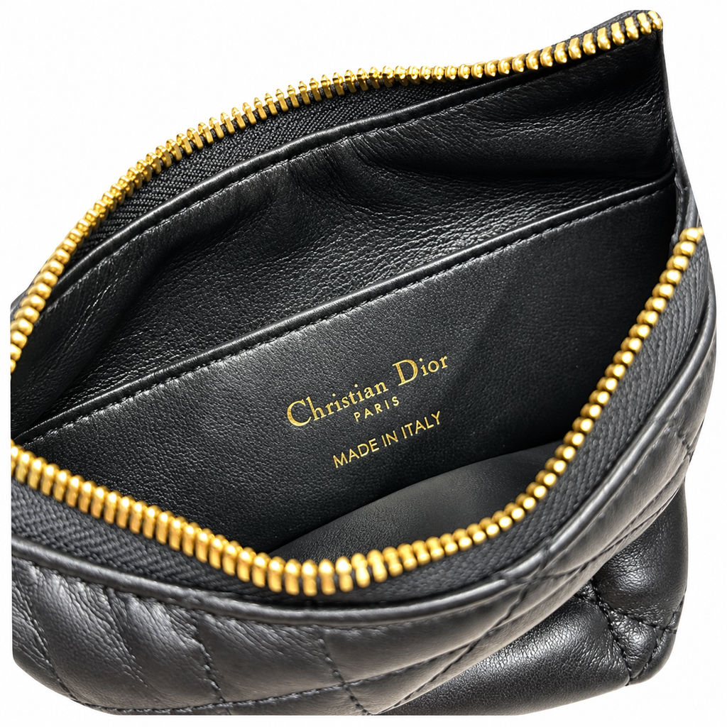 Dior Quilted Cannage Convertible Shoulder Bag with Top Handle