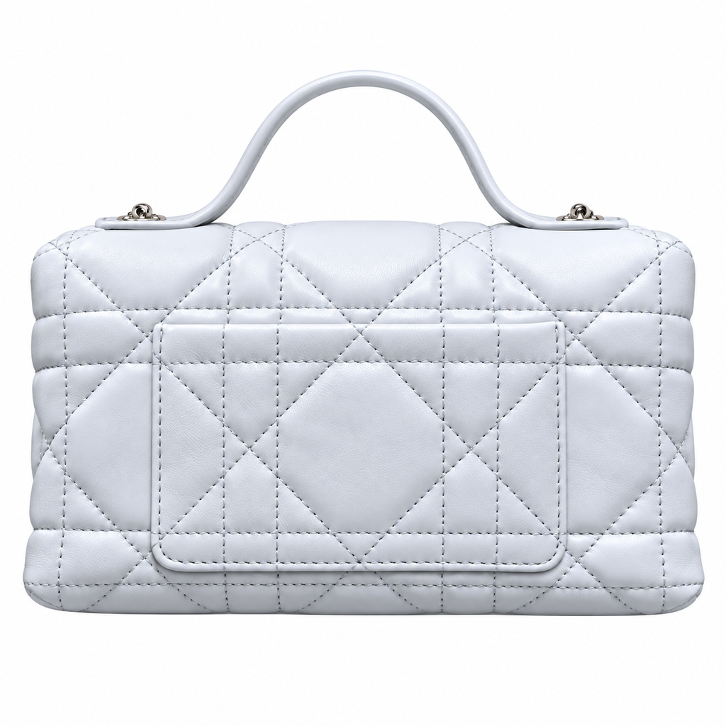 Dior Quilted Cannage Convertible Crossbody Bag with Top Handle