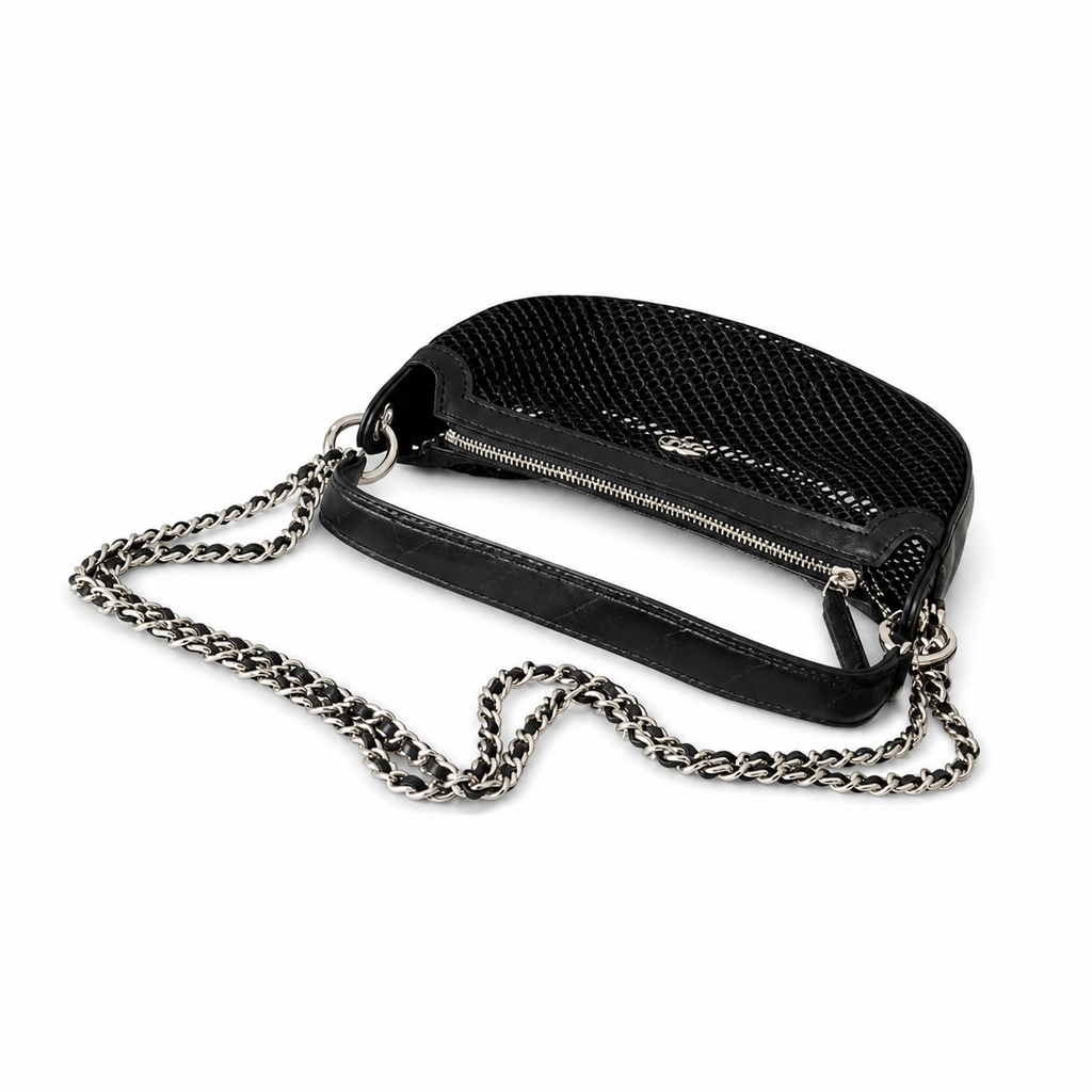 Chanel Black Mesh Shoulder Bag