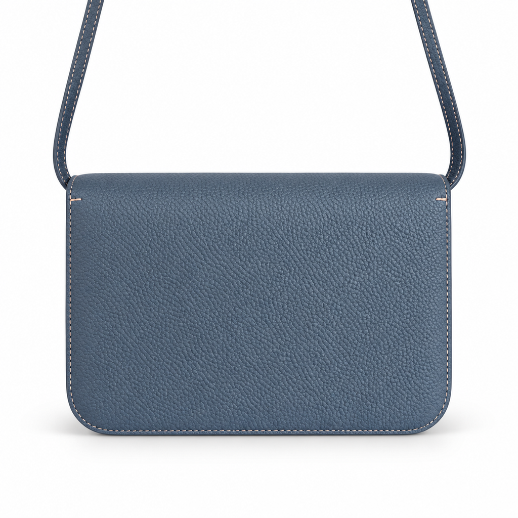 Burberry Grey Leather TB Flap Shoulder Bag