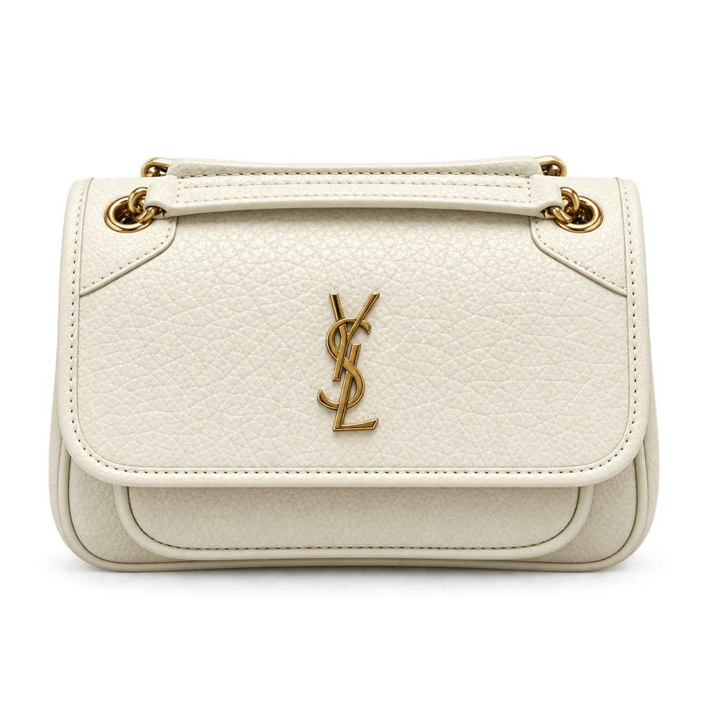 Saint Laurent Niki Medium Top Handle Bag in Crème White