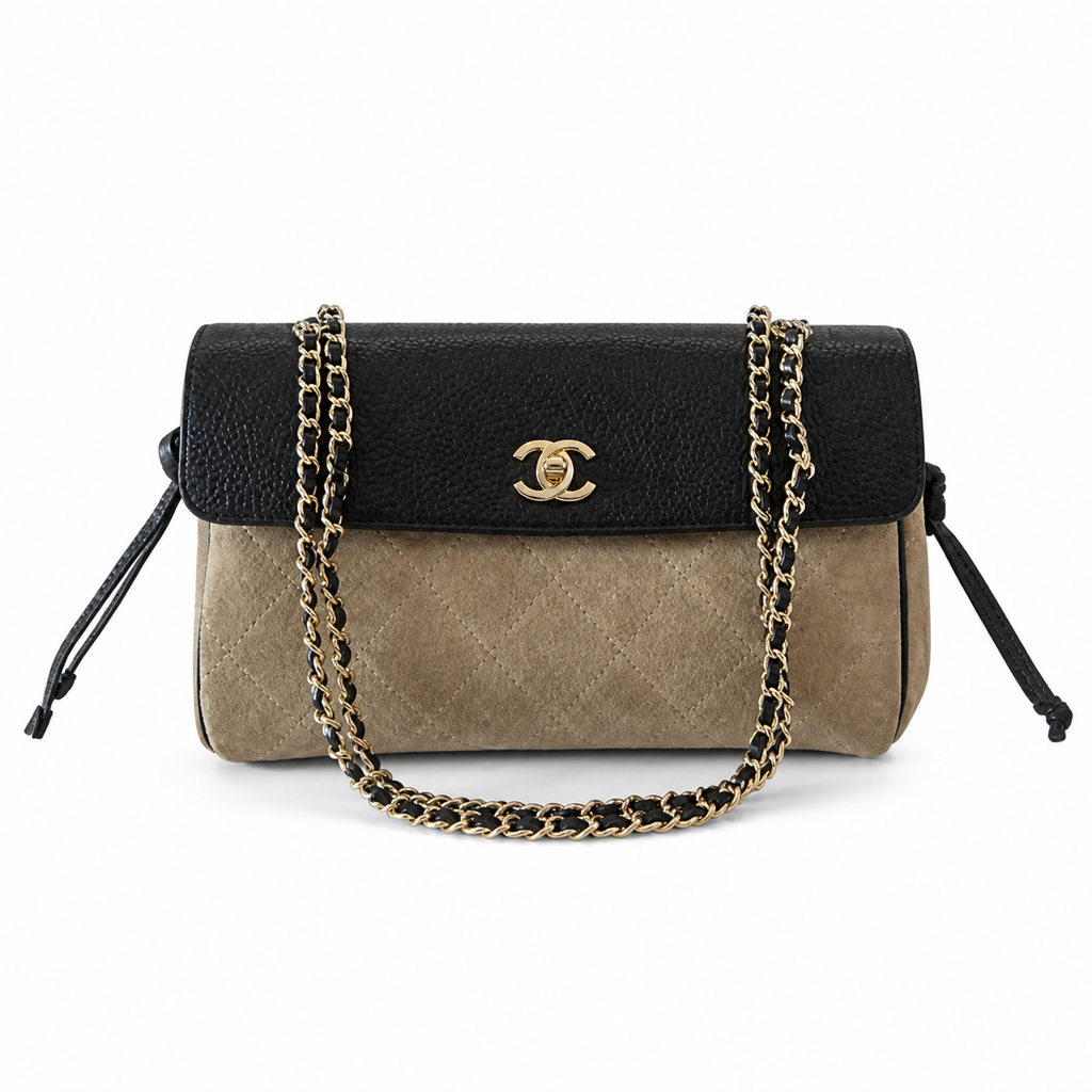 Chanel Beige Quilted Flap Shoulder Bag
