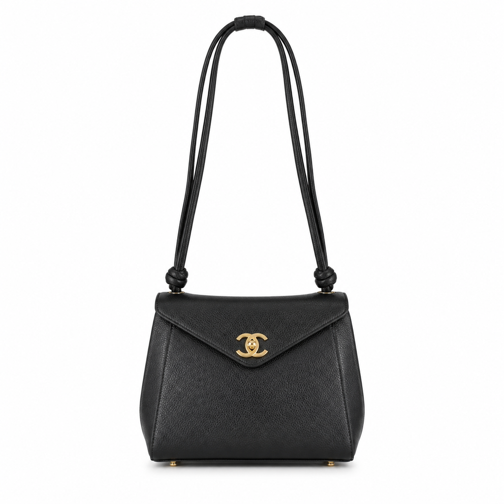 Chanel Black Envelope Flap Shoulder Bag