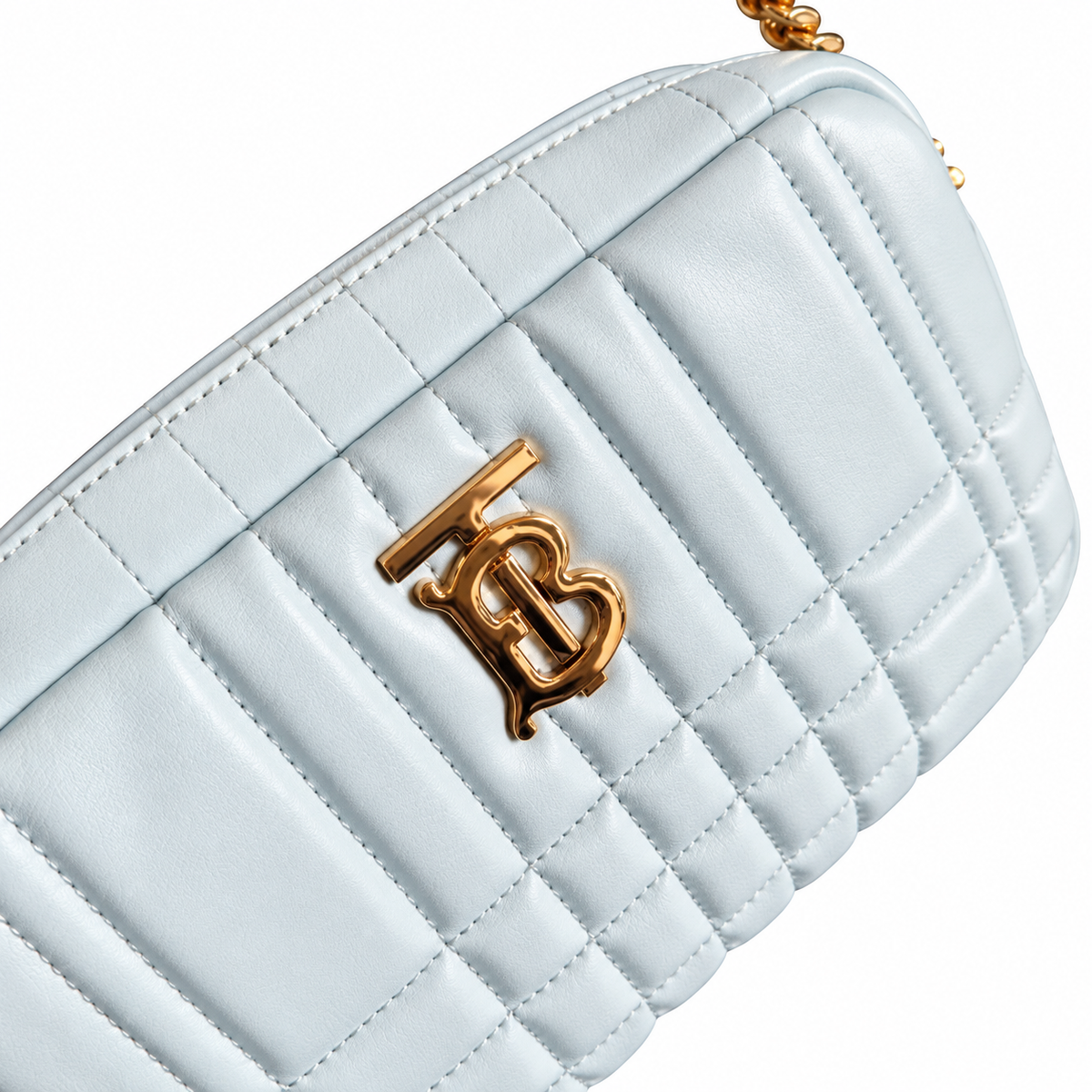 Burberry Light Blue Quilted Camera Bag