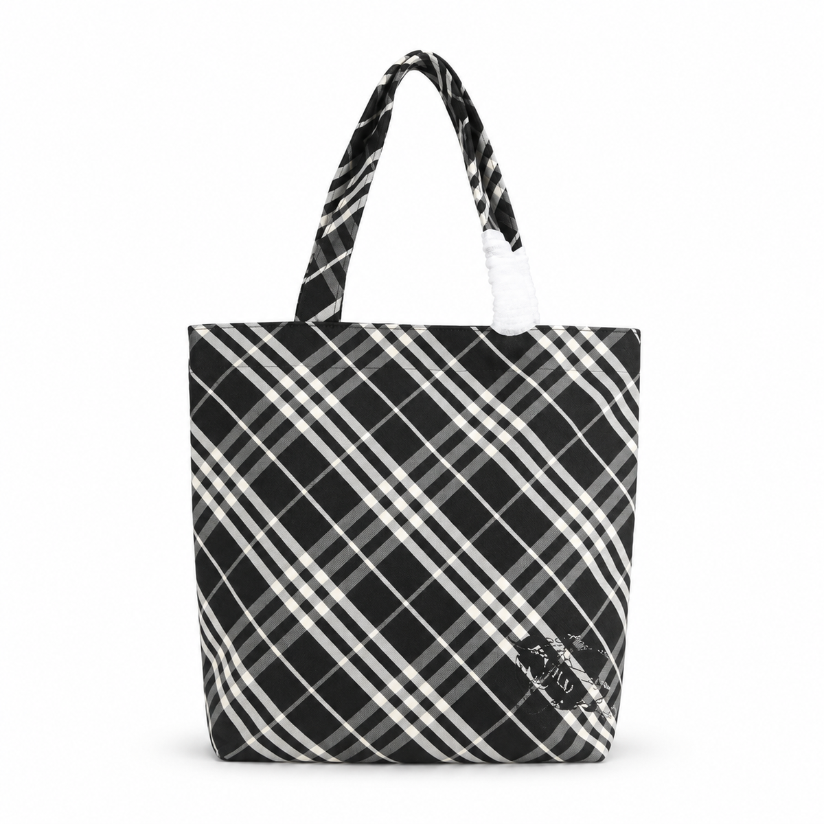 Burberry Monochrome Check Shoulder Tote
