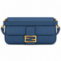 Fendi FF Shoulder Bag – Jacquard Canvas & Leather Trim, Flap Closure, 26cm
