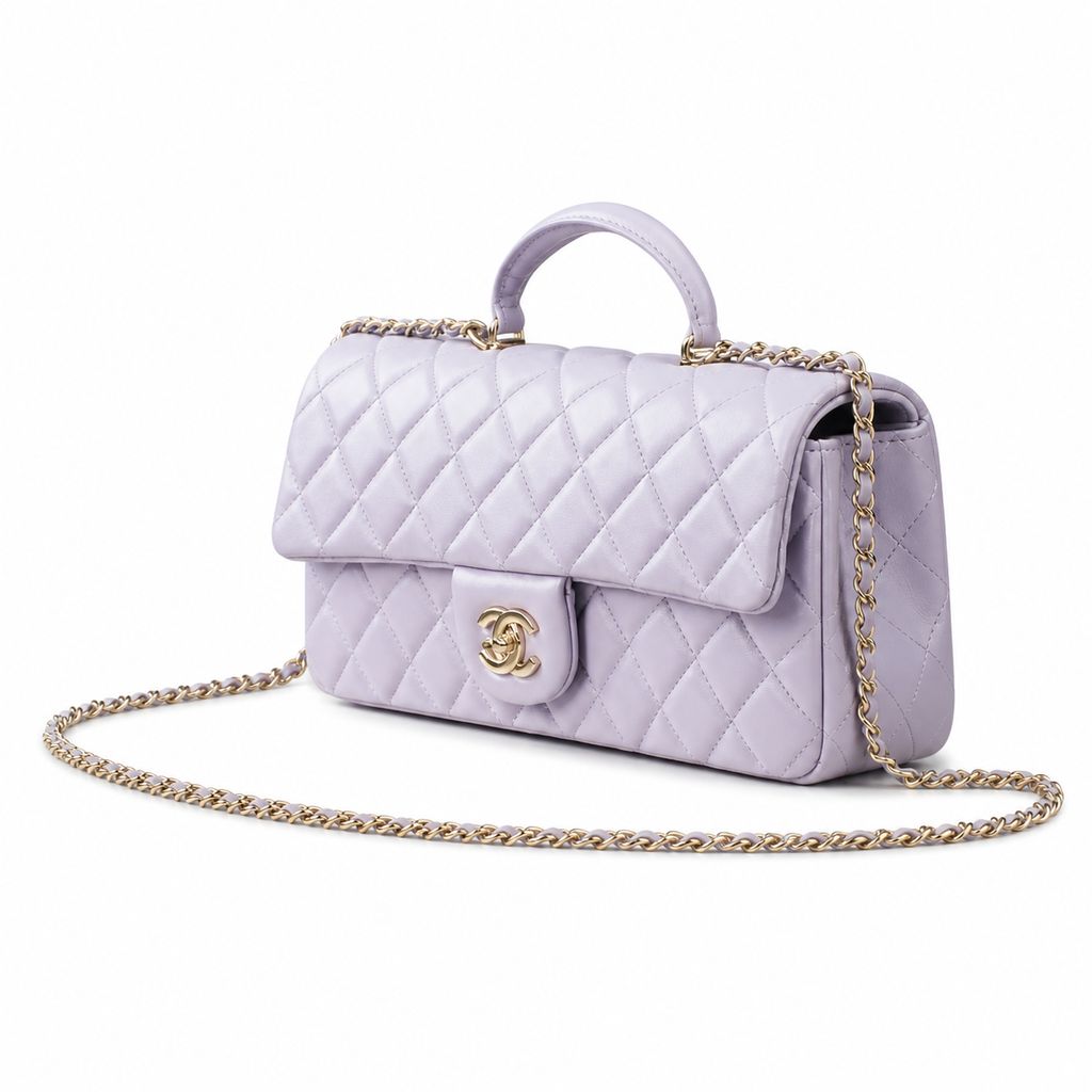 Chanel Lavender Quilted Flap Shoulder Bag