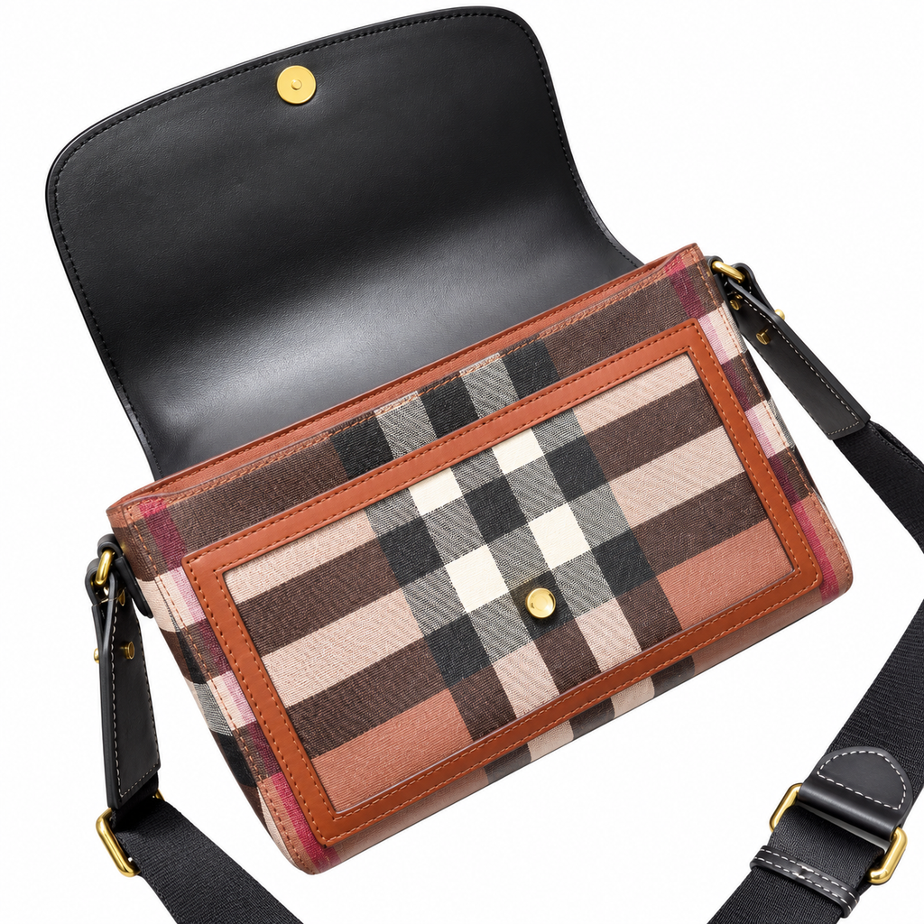 Burberry Check Flap Crossbody Bag