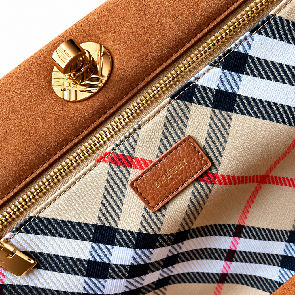 Burberry Textured Tote with Shoulder Strap