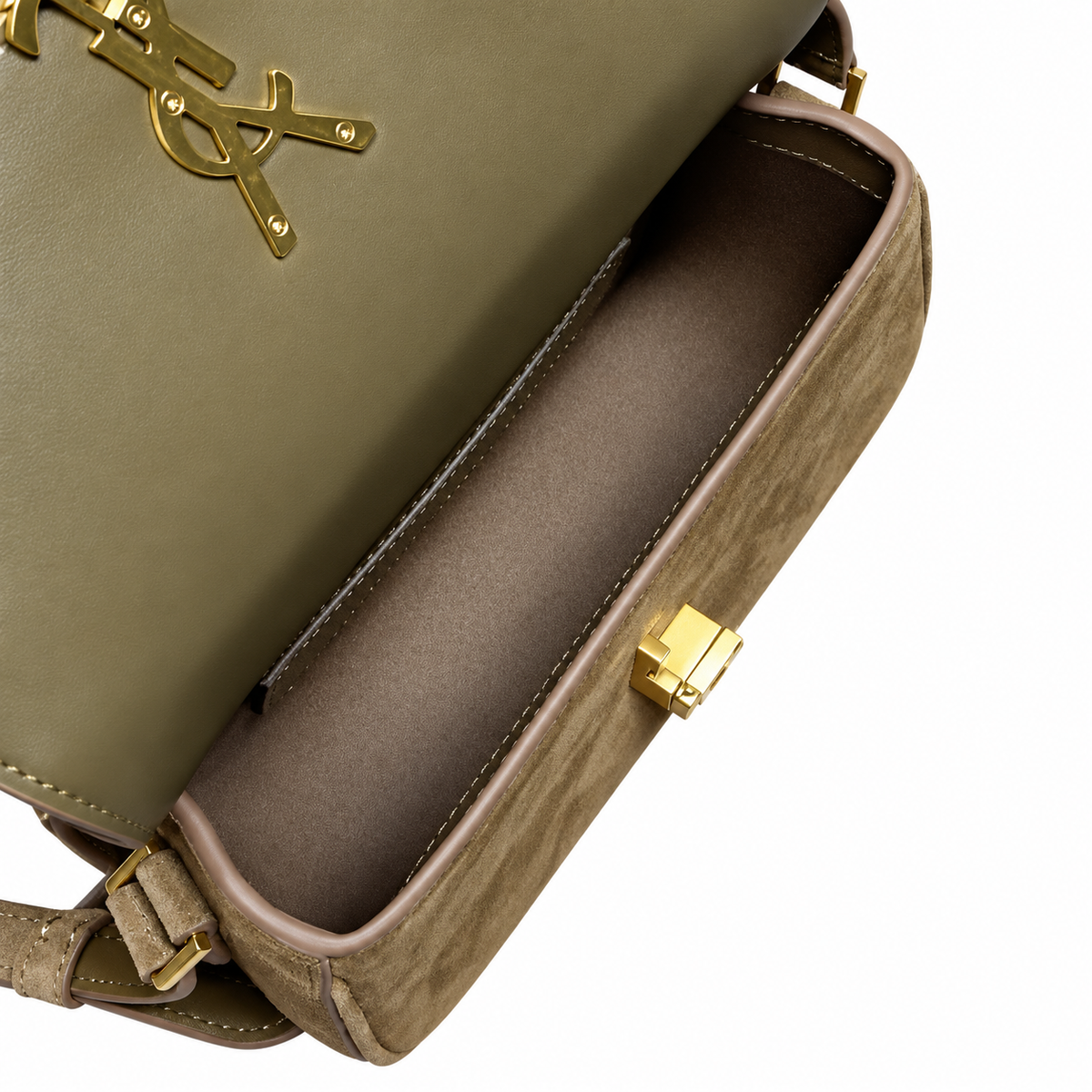 Saint Laurent Solferino Bag – Tan Suede