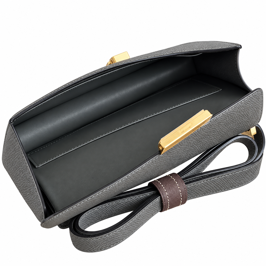 Hermès Lindy 26cm Crossbody Bag – Graphite Grey & Gold | Power Luxury Leather
