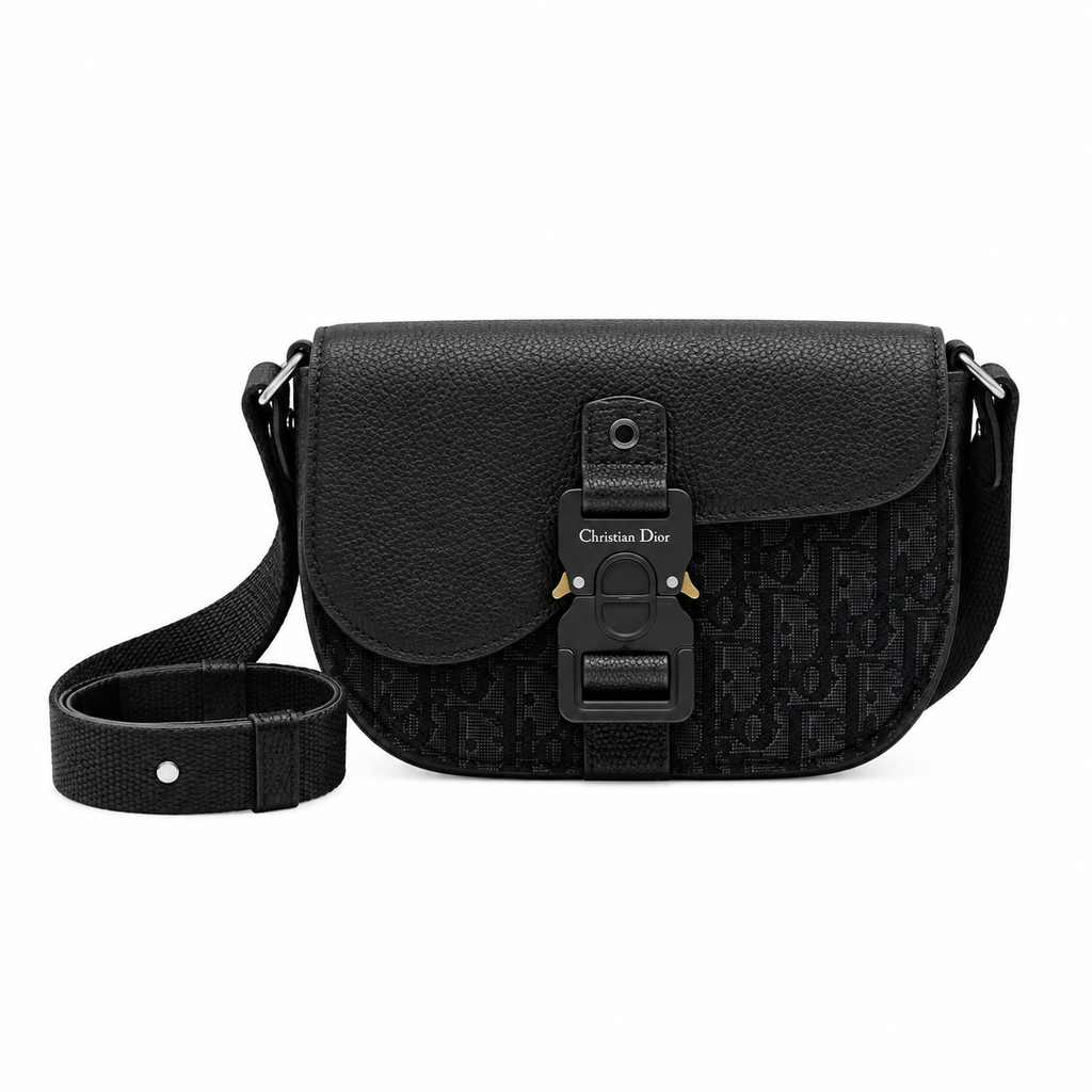 Dior Quilted Cannage Flap Crossbody Bag with Adjustable Strap