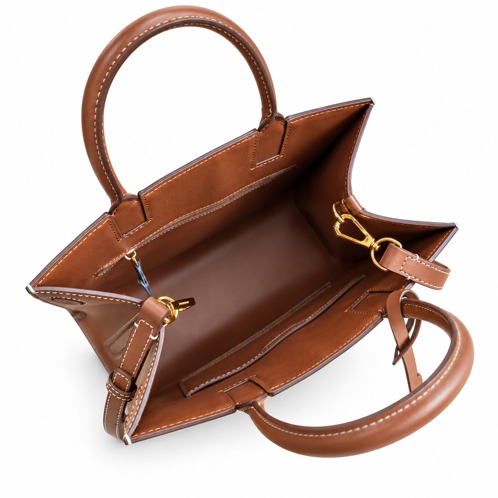 Burberry Contrast Trim Top Handle Bag