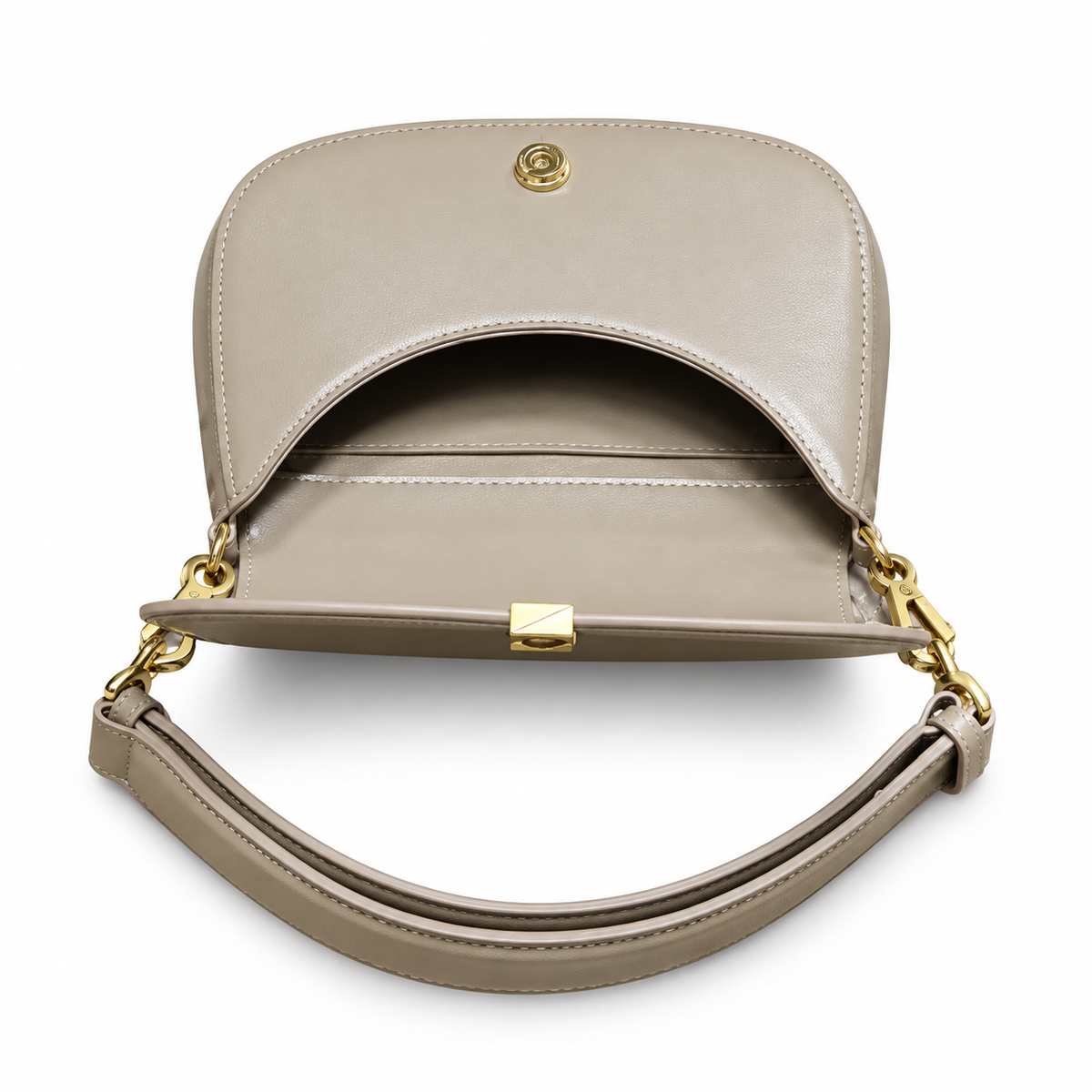 Saint Laurent Voltaire Shoulder Bag in Dark Beige