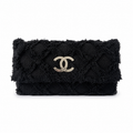 Chanel Black Fringed Flap Shoulder Bag