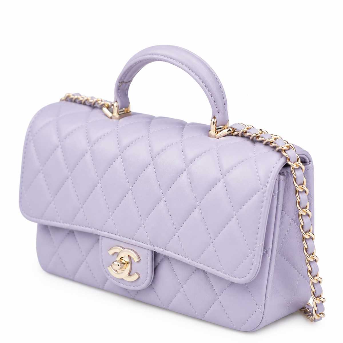 Chanel Lavender Quilted Flap Shoulder Bag
