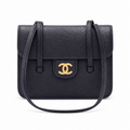 Chanel Black Textured Flap Crossbody Bag