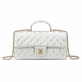Chanel Quilted Leather Chain Crossbody Bag
