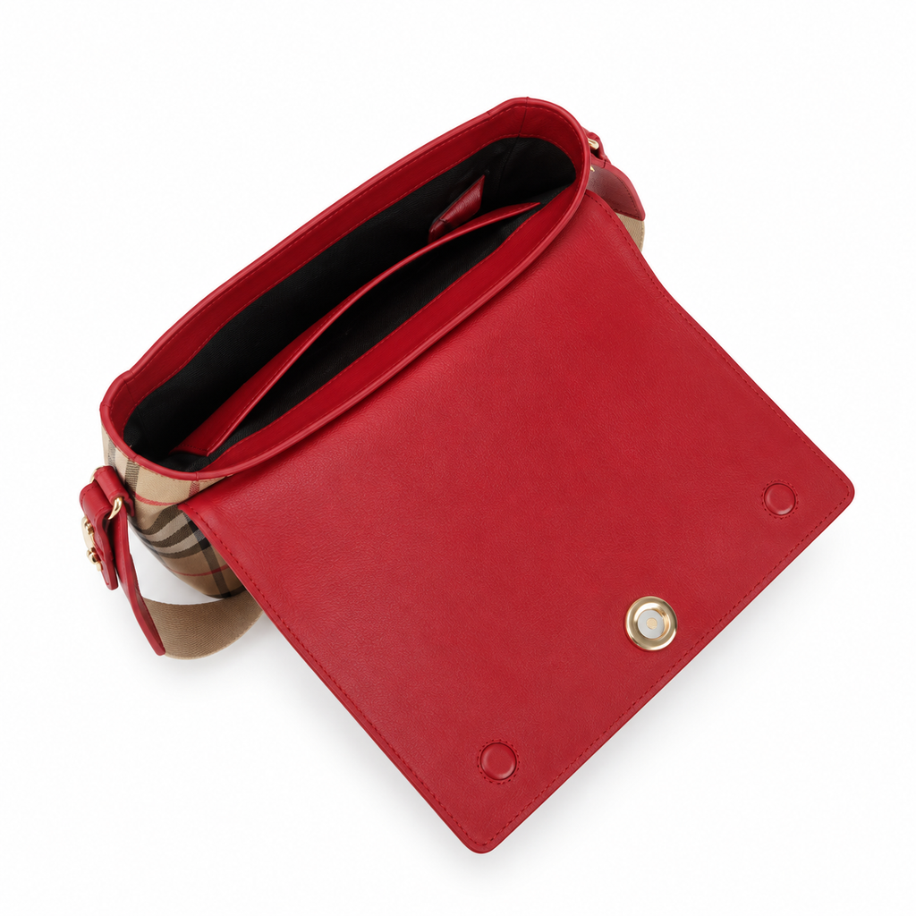 Burberry Check Flap Crossbody Bag