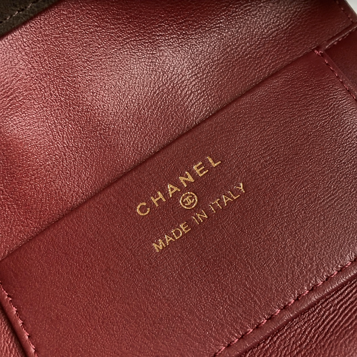 Chanel Brown Quilted Drawstring Bucket Bag