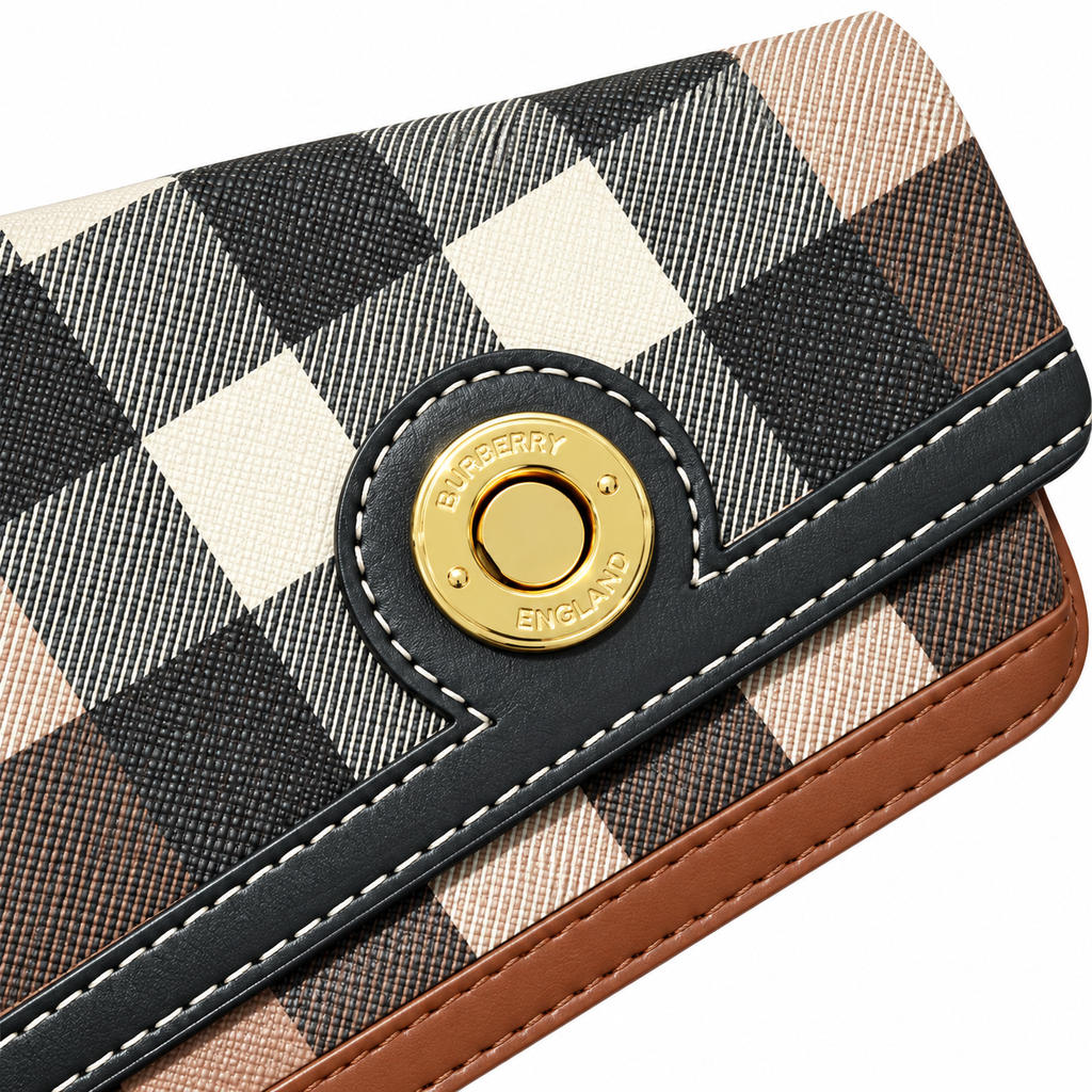 Burberry Check Flap Crossbody Bag