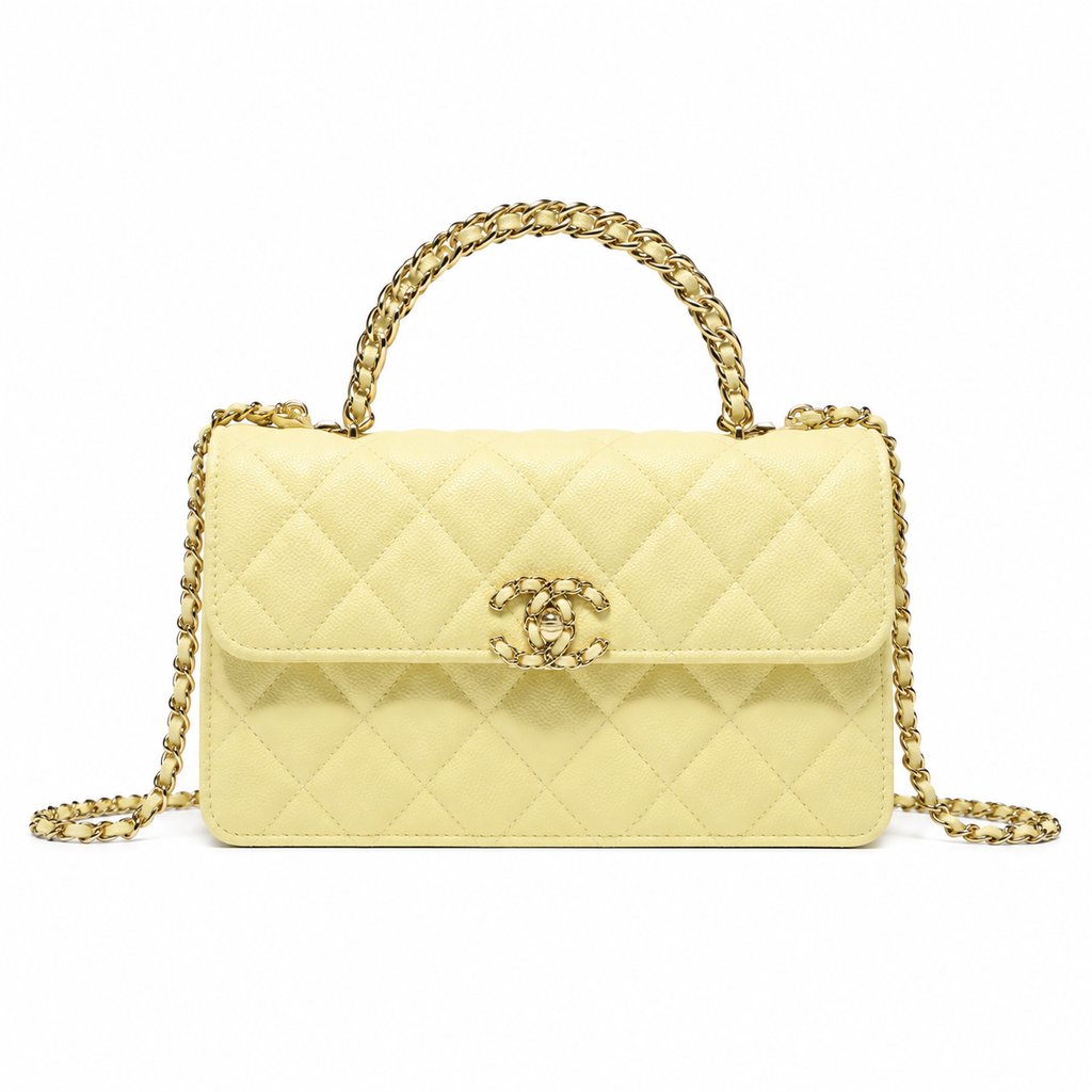 Chanel Quilted Chain Flap Clutch Bag
