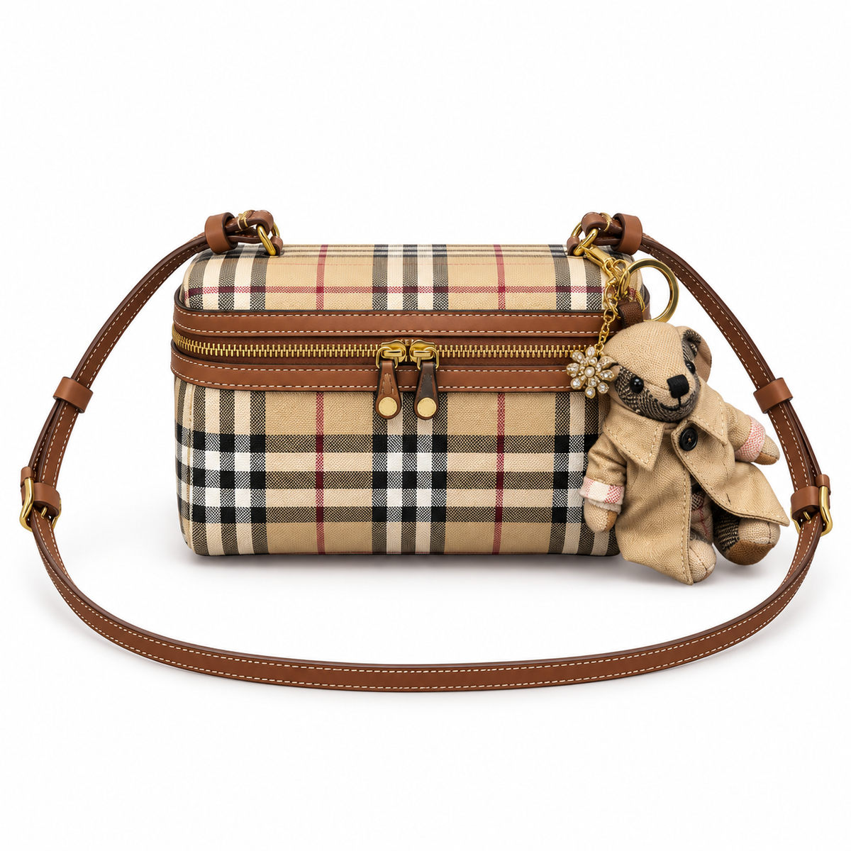 Burberry Check Zip Crossbody Bag