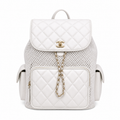 Chanel Quilted Backpack with Adjustable Chain Straps