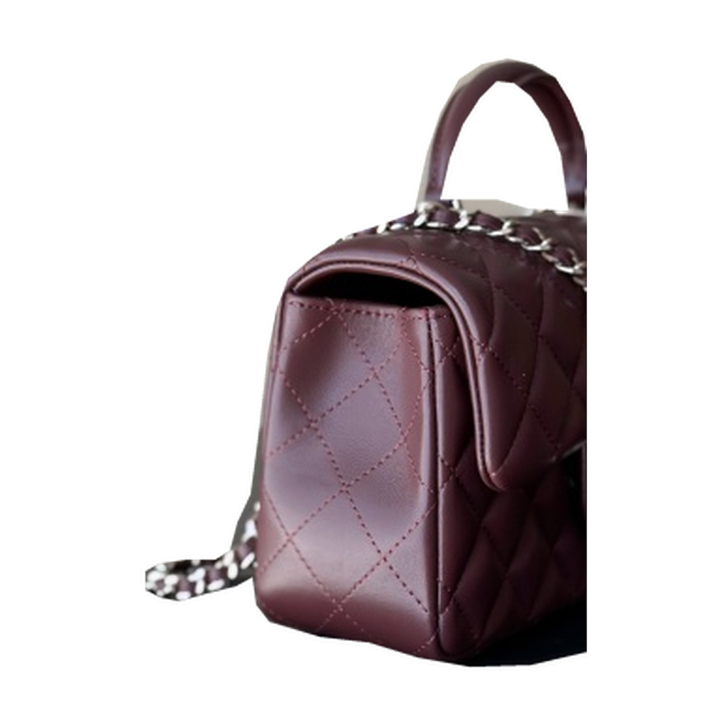Chanel Burgundy Quilted Lambskin Small Classic Flap Bag