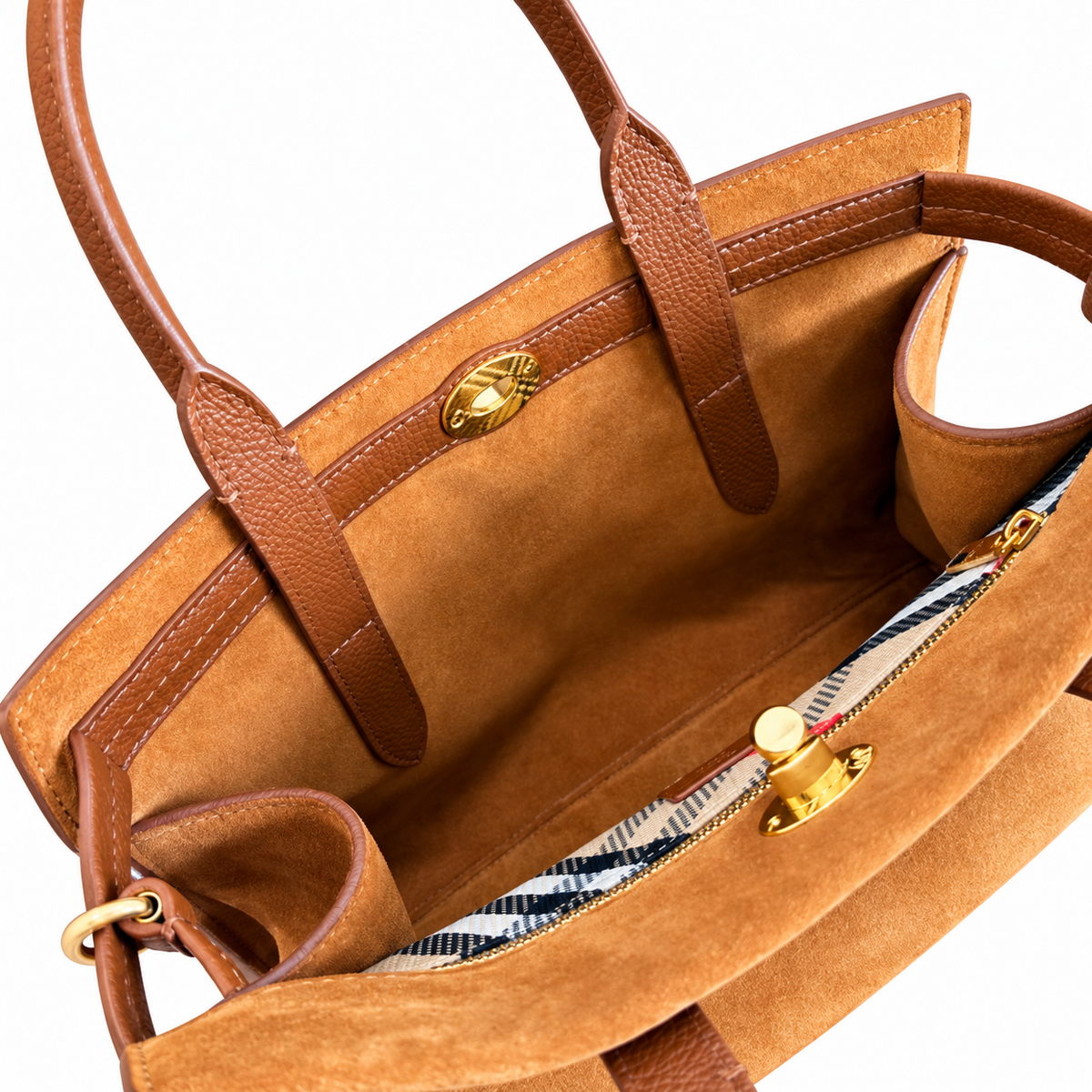 Burberry Textured Tote with Shoulder Strap