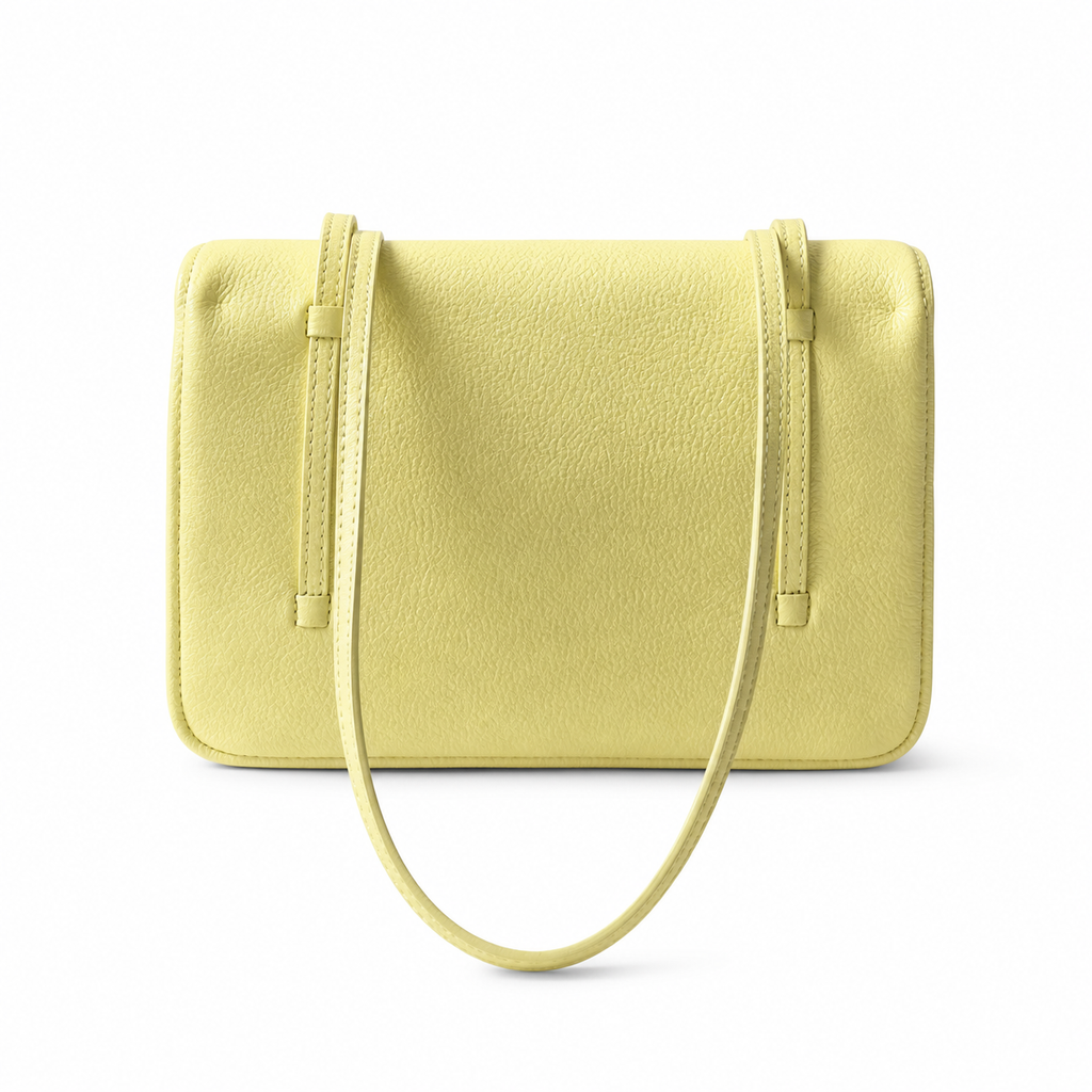 Chanel Yellow Textured Flap Shoulder Bag