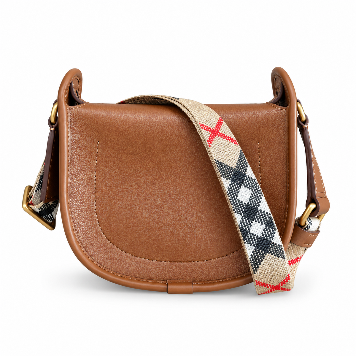 Burberry Tan Leather Saddle Crossbody Bag