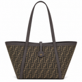 Fendi FF Large Tote Bag – Jacquard Canvas & Leather Handles, 32.5cm