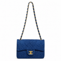 Chanel Blue Quilted Flap Chain Bag