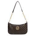 Brown Monogram Chain Hobo Bag